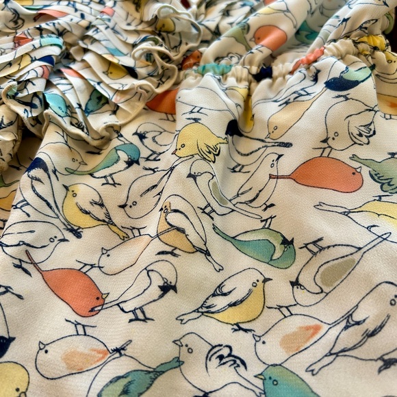 LC Lauren Conrad Multicolor Ruffle Blouse - Picture 3 of 7